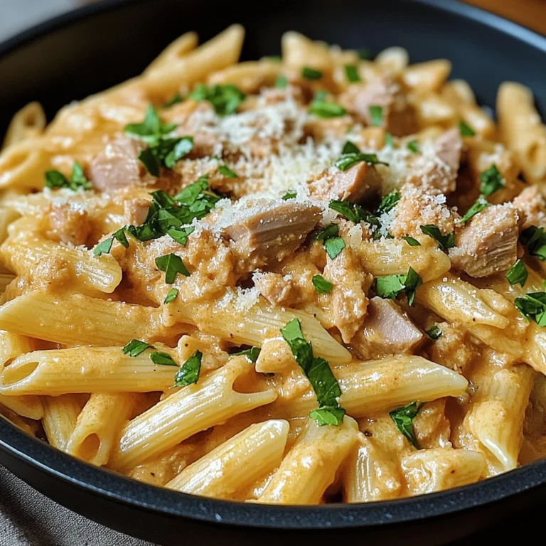 Cremige One Pot Pasta mit Thunfisch