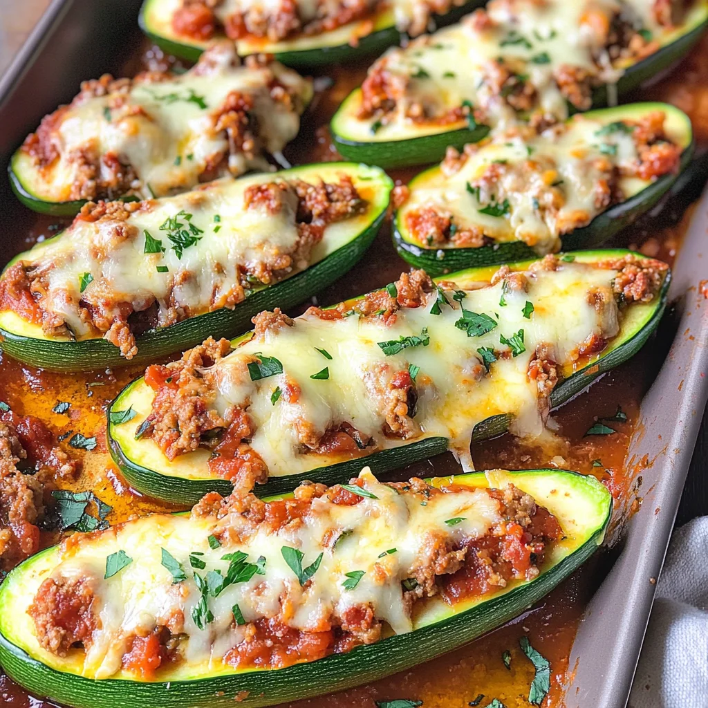Gefüllte Zucchini mit Hack - so lecker!