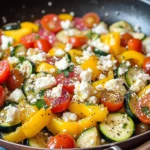 Gemüsepfanne mit Feta - einfach, schnell & lecker