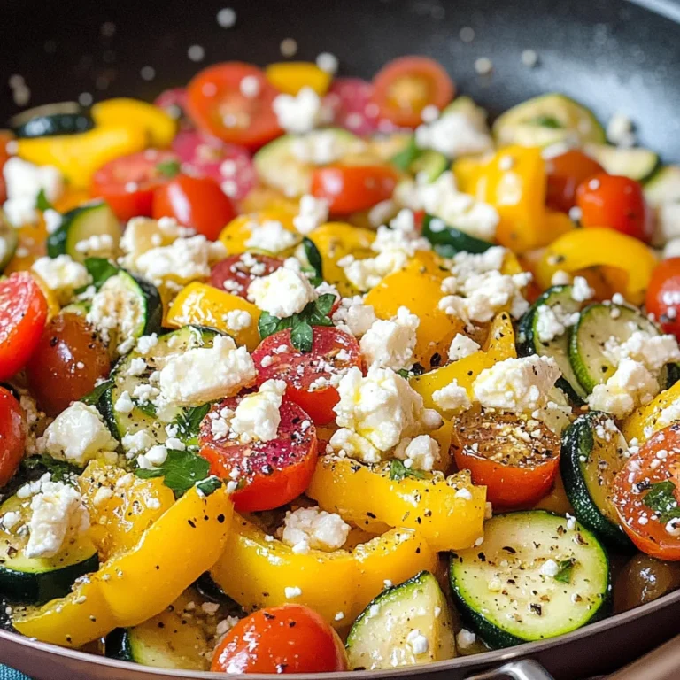 Gemüsepfanne mit Feta - einfach, schnell & lecker