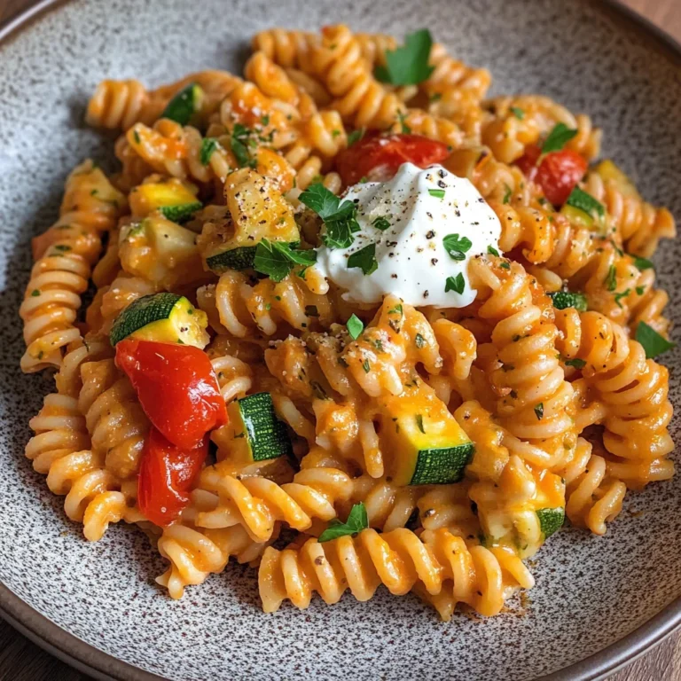 Gesunde Nudeln mit Gemüse-Soße