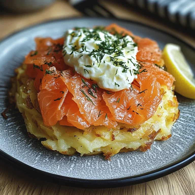 Großer Rösti mit Frischkäse und Lachs