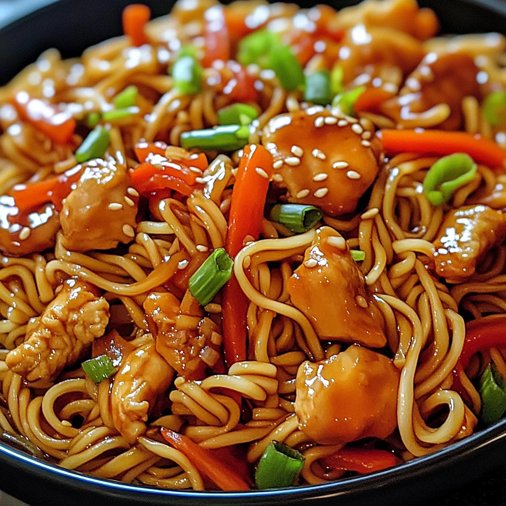 Hähnchen-Teriyaki-Nudeln