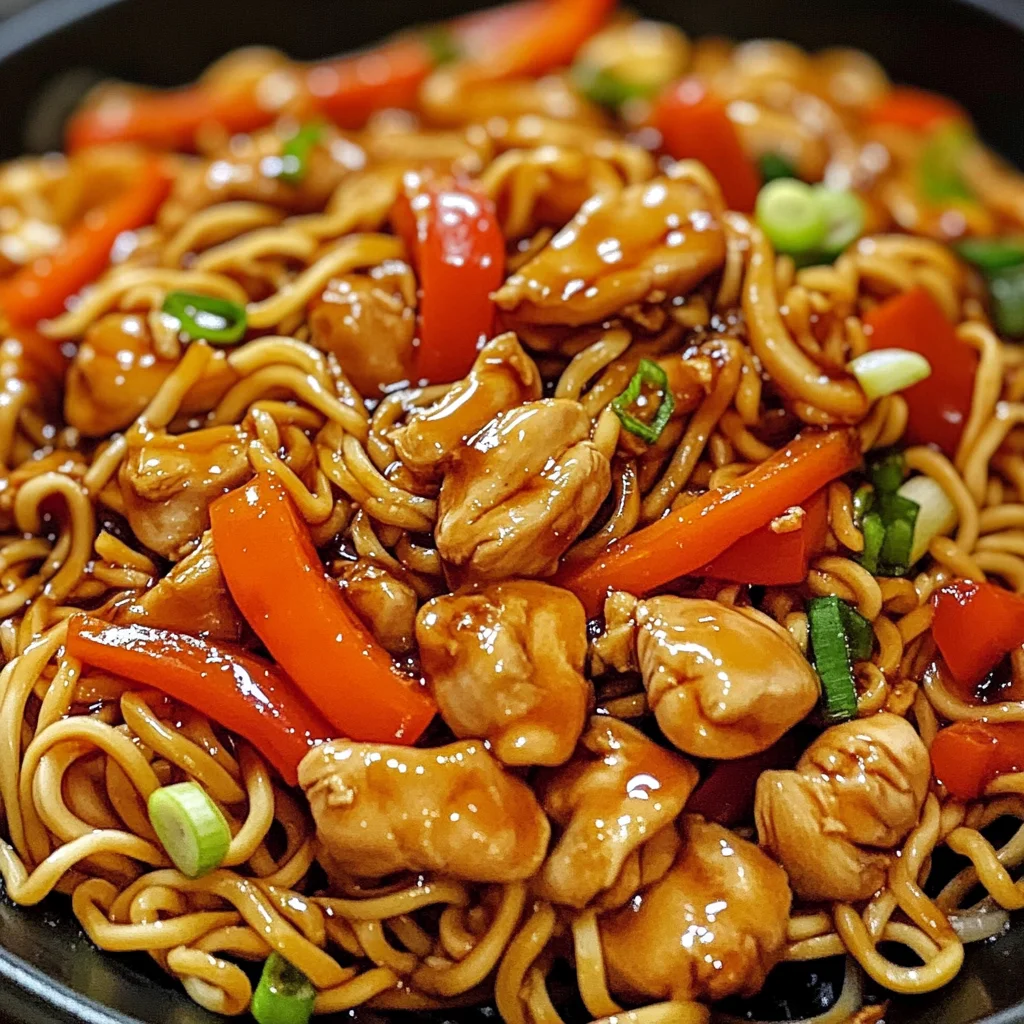 Hähnchen-Teriyaki-Nudeln