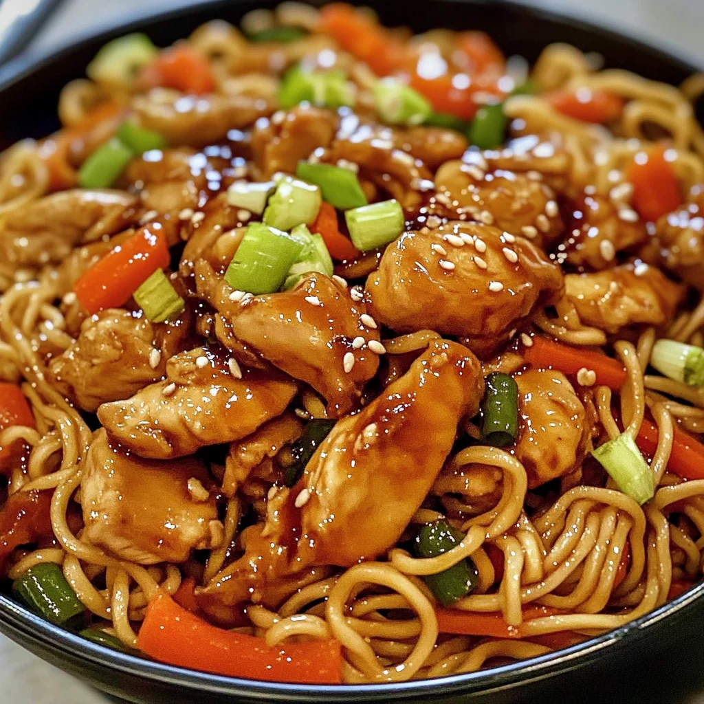 Hähnchen-Teriyaki-Nudeln