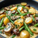 Kartoffel-Pilz-Pfanne mit Bohnen