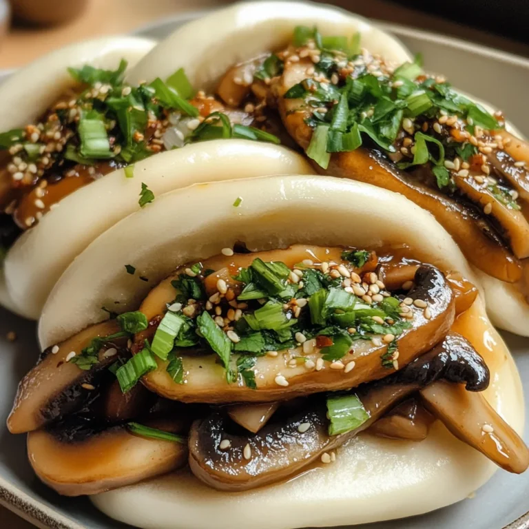 Klebrige Pilz-Bao-Brötchen
