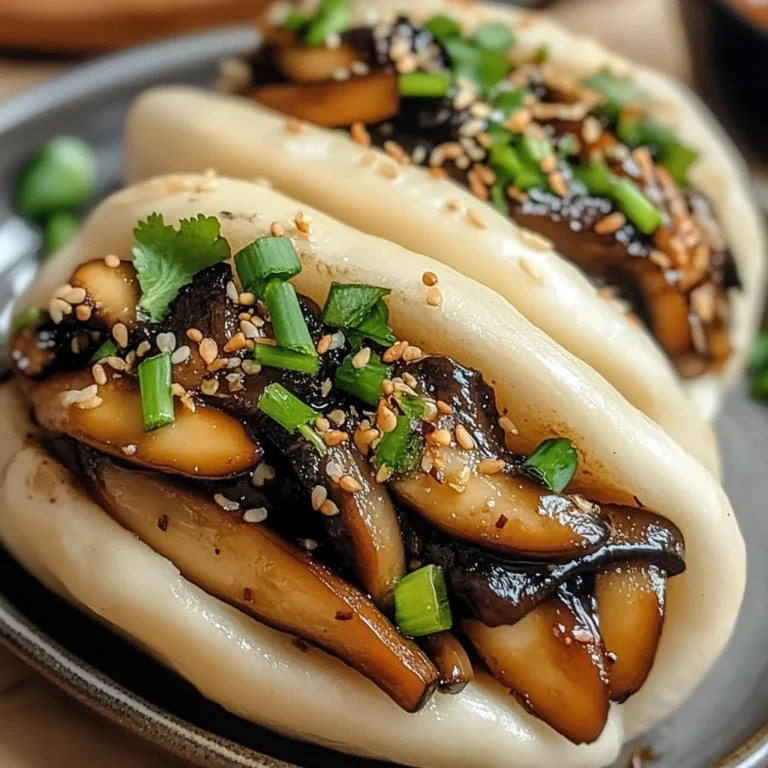 Klebrige Pilz-Bao-Brötchen