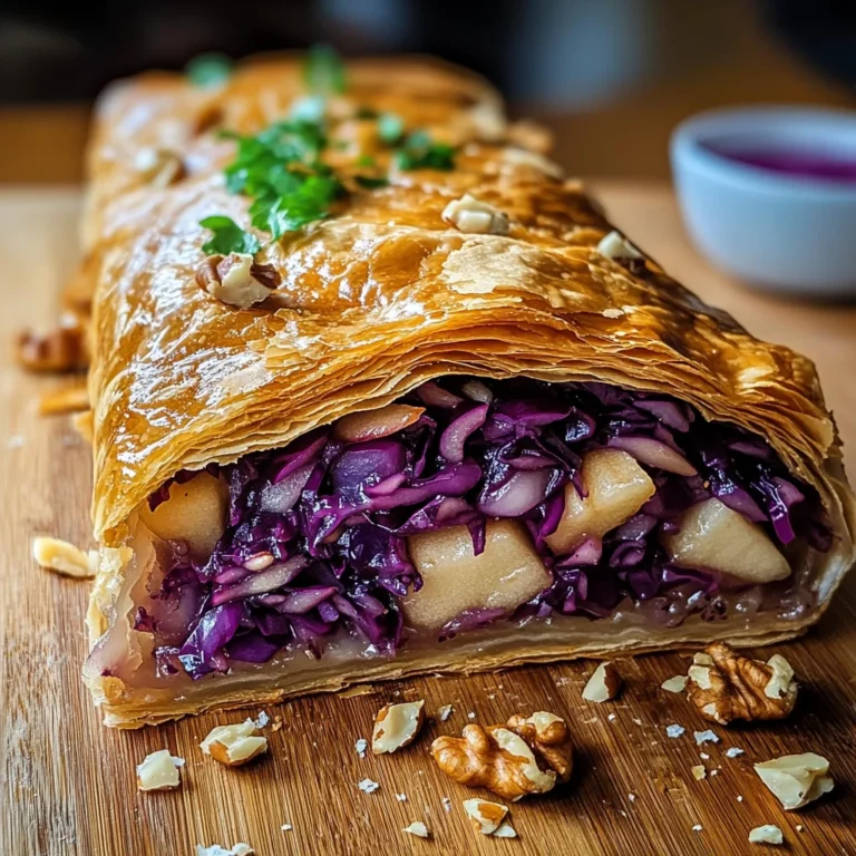 Knuspriger Rotkohlstrudel