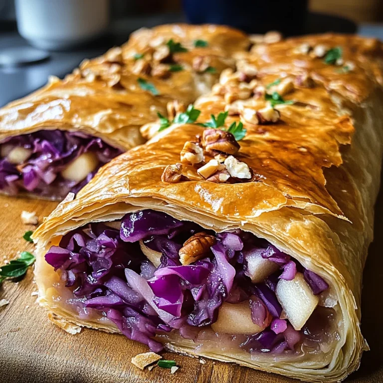 Knuspriger Rotkohlstrudel