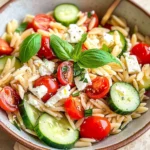 Kritharaki-Salat mit Feta - schnell & einfach