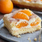 Schmandkuchen vom Blech mit Mandarinen