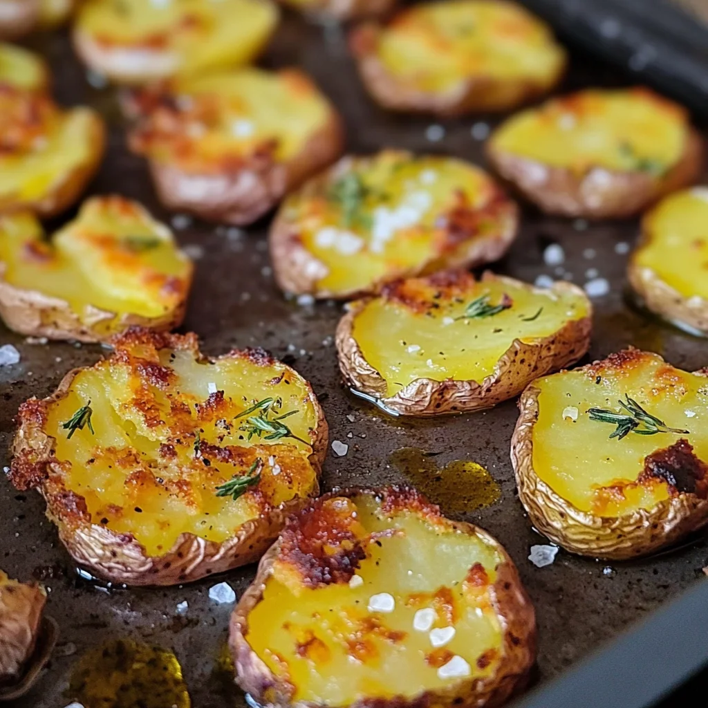 Smashed Potatoes - knusprige Quetschkartoffeln im Ofen