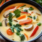 Thai-Kokos-Suppe mit Gemüse