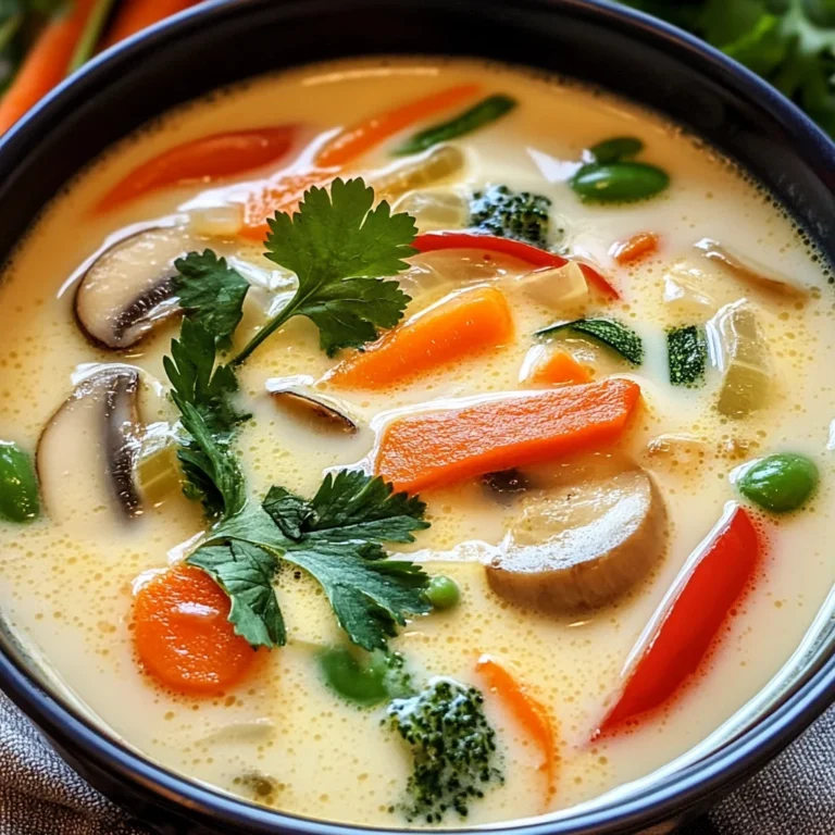 Thai-Kokos-Suppe mit Gemüse
