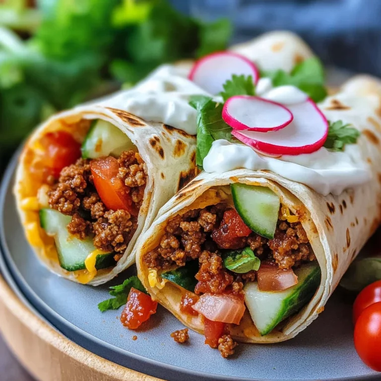 Wraps mit Hackfleisch und Käse