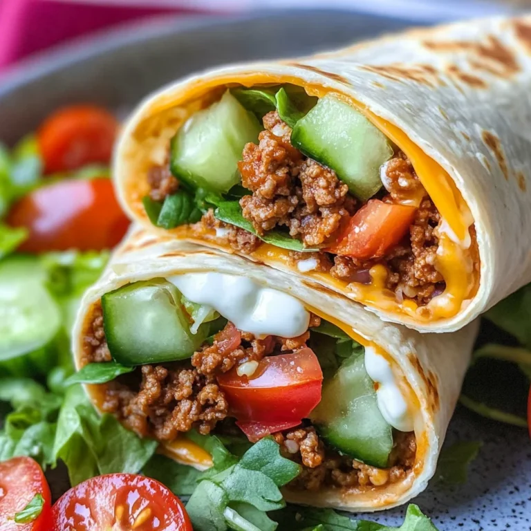 Wraps mit Hackfleisch und Käse